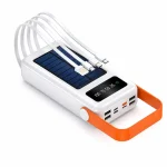 Потужний повербанк із сонячною панеллю та кабелями 100000 mAh