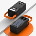 Потужний повербанк із сонячною панеллю та кабелями 100000 mAh
