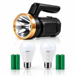 Комплект: ручний ліхтар 100W + 2 шт акумуляторні лампочки 20W