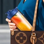 Портативний акумуляторний блендер 400 мл + 2 чашки з клапаном