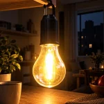 Підвісна LED-лампа з сонячною панеллю та акумулятором