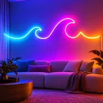 Розумна неонова LED-стрічка 5 м, bluetooth керування з телефону + пульта